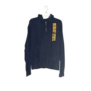 Murray State Men’s Medium Navy‎ Quarter Zip Kangaroo Pouch Hoodie Racers College